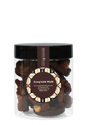 Sjokoladeoblater med nøtter, mandler og rosiner Croq'télé Melkesjokolade Liten