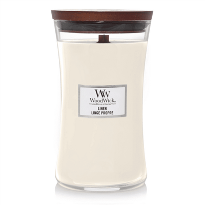 WoodWick Large Candle Linen