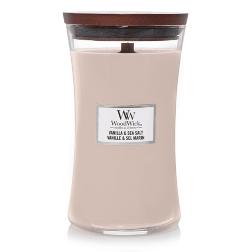 WoodWick Large Candle Vanilla &amp; Sea Salt