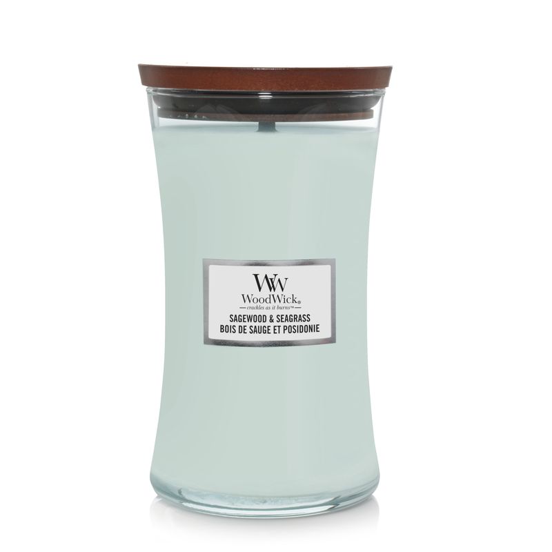 WoodWick Large Candle Sagewood &amp; Seagrass