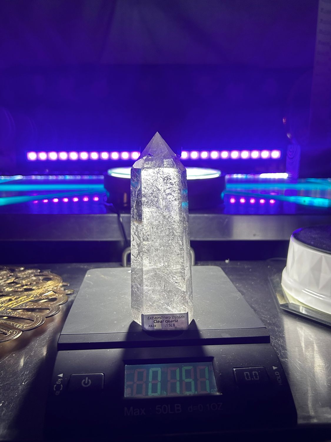 Clear quartz point