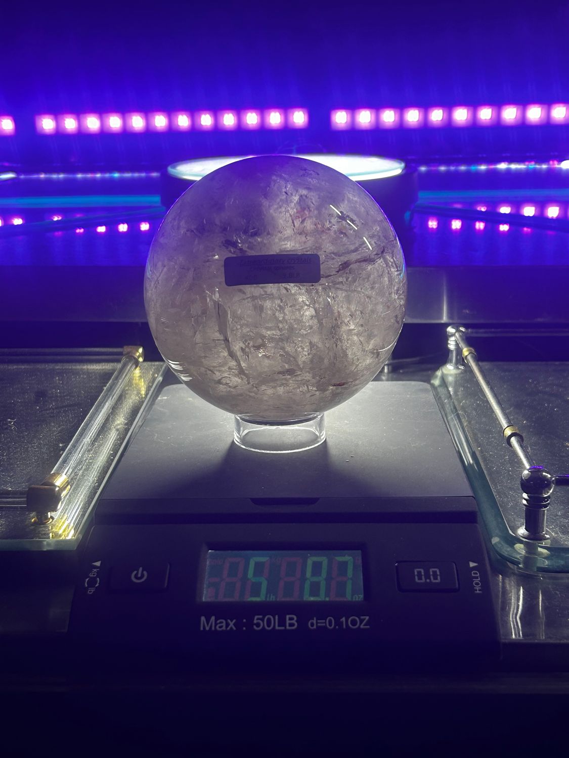 Clear Crystal quartz sphere