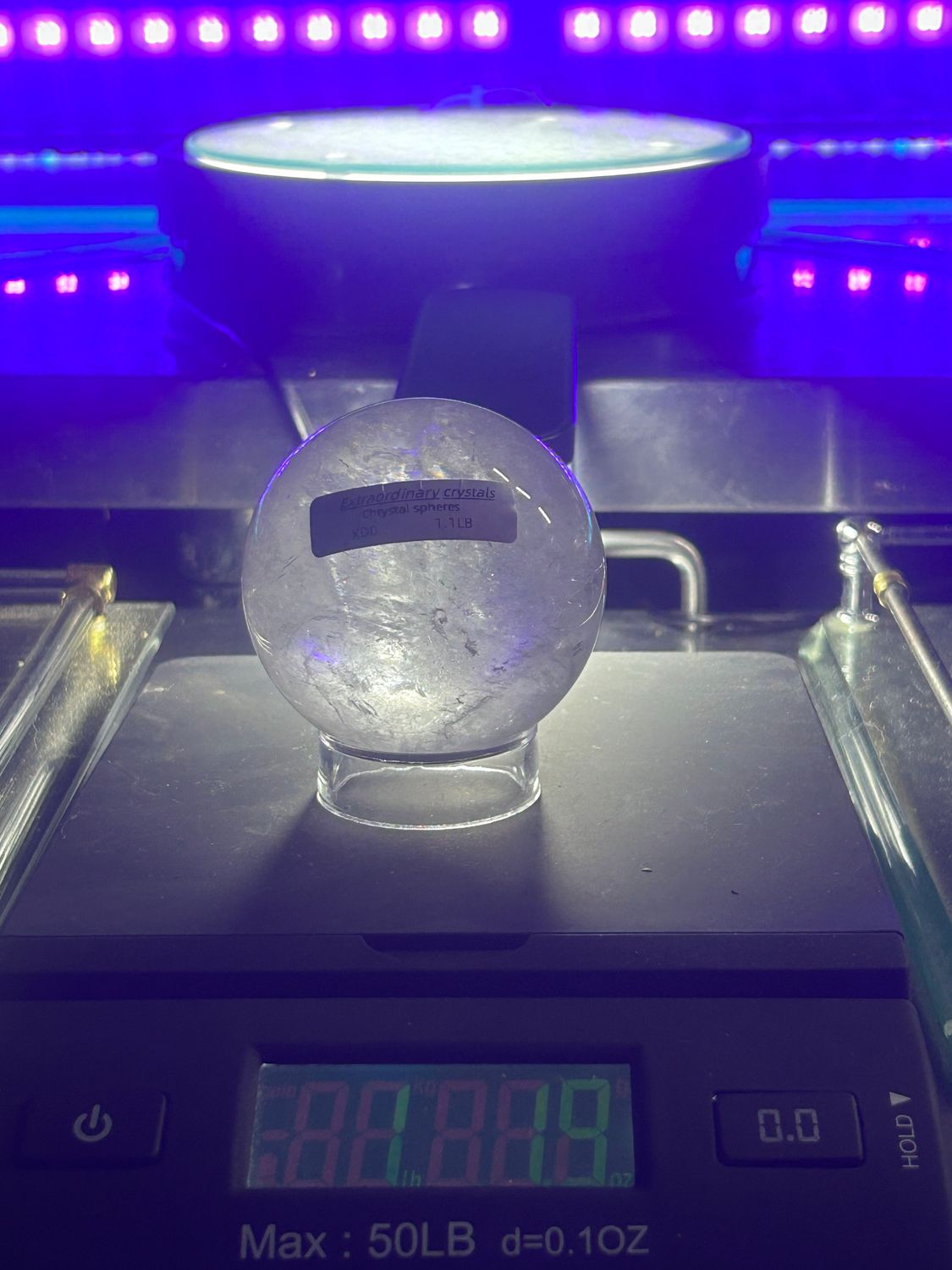 Clear Crystal quartz sphere