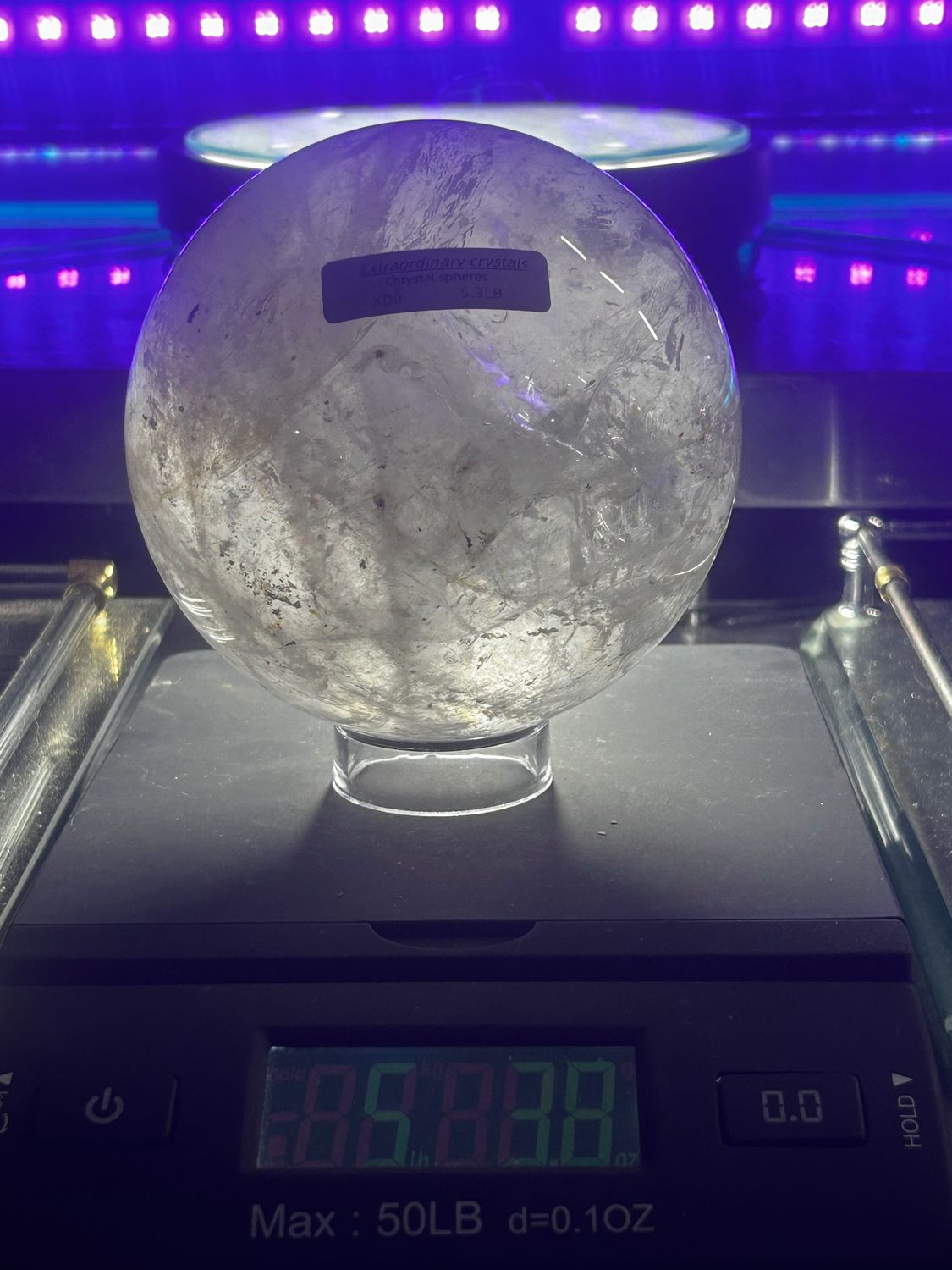 Clear Crystal quartz sphere