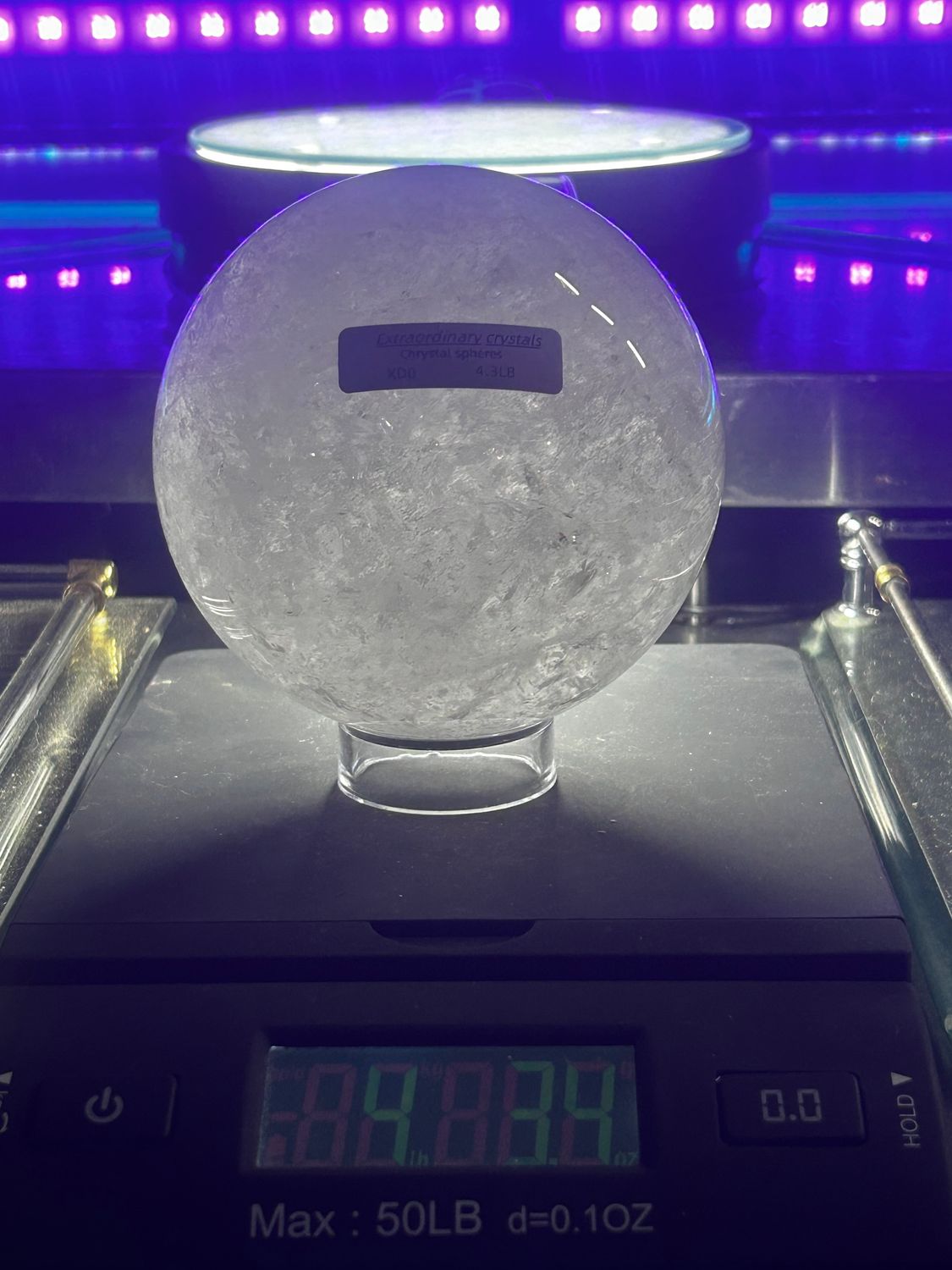 Clear Crystal quartz sphere