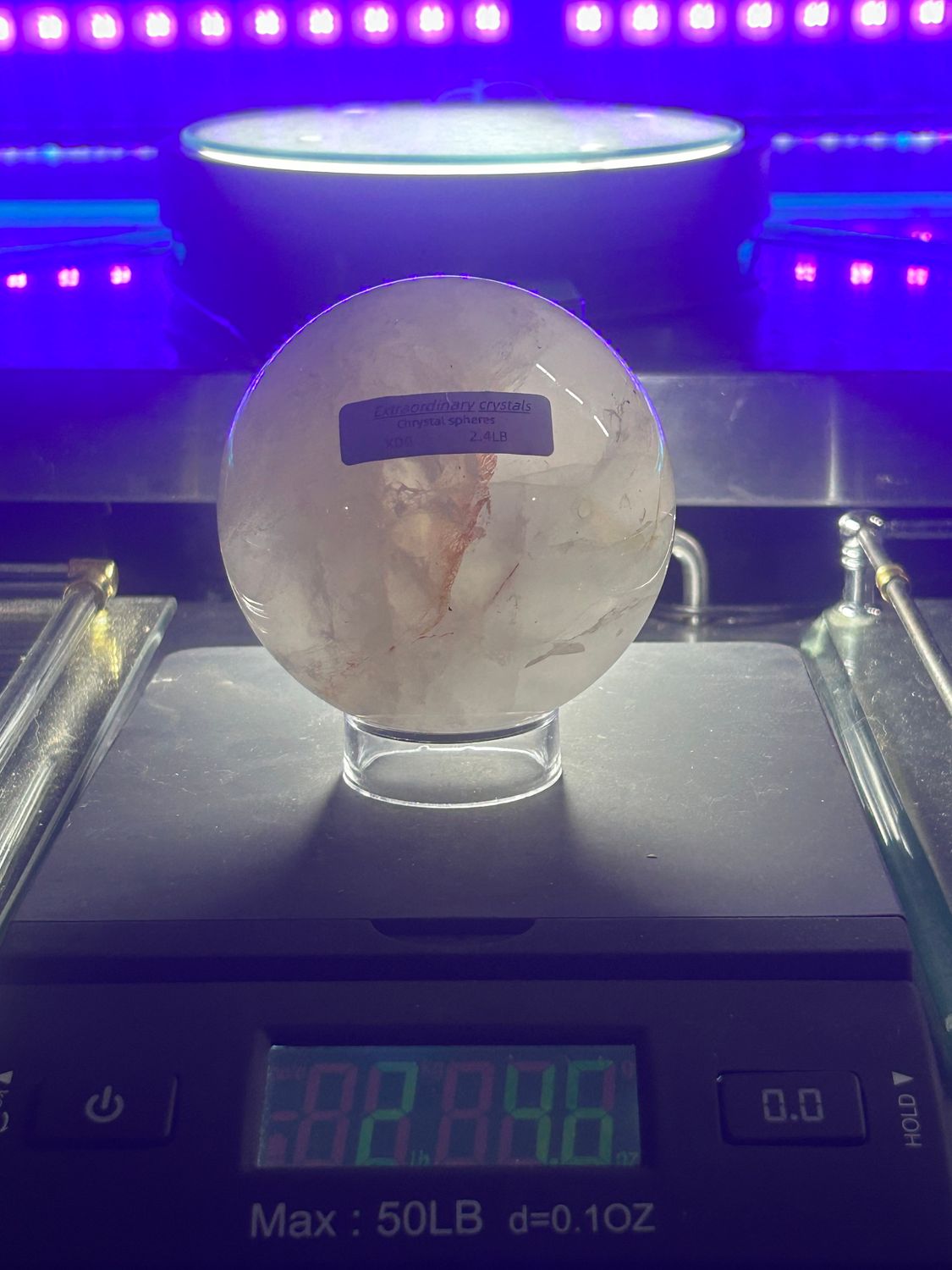 Clear Crystal quartz sphere