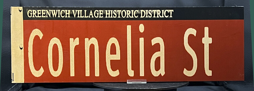 Original Image Maple Wood Cornelia St street sign  18&quot;x6&quot;