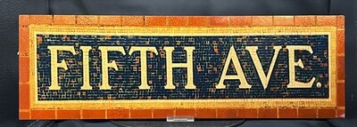 Original Image Maple Wood Fifth Ave Subway Sign  18&quot;x6&quot;
