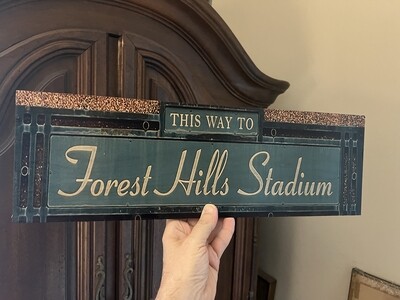 Original Image Maple Wood Forest Hills Stadium sign  18&quot;x6&quot;