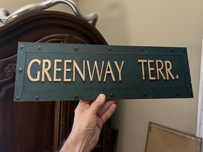 Greenway Terrace Original Photo On Maple Wood  18&quot;x6&quot;
