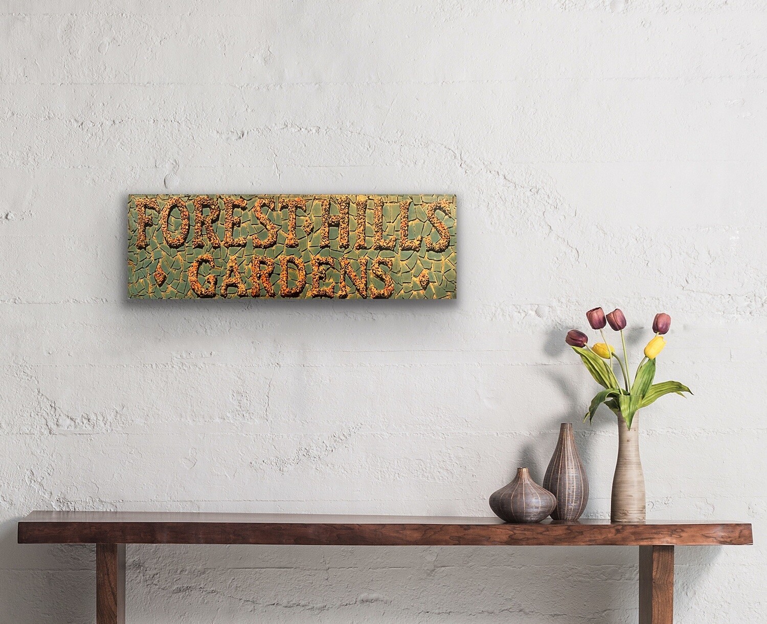 Original Image Maple Wood Forest Hills Garden Maple Wood Sign  18&quot;x6&quot;