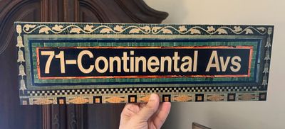 71-Continental Ave. Station Maple Wood 18&quot;x6&quot;