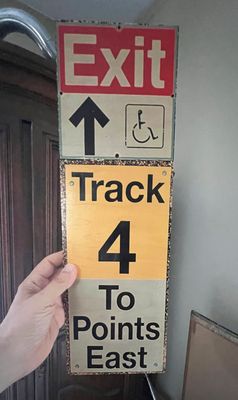 Forest Hills LIRR Station sign on Maole Wodd 18&quot;x6&quot;