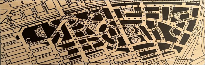 Old Forest Hills Map 18&quot;x6&quot;