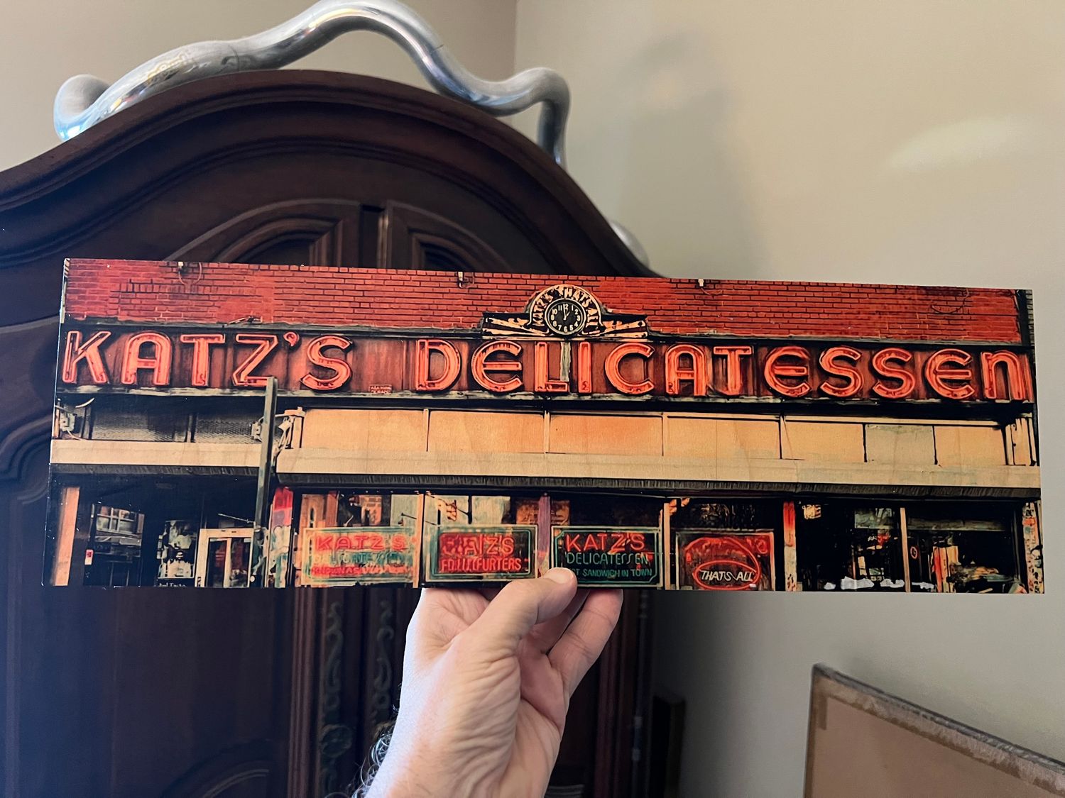 Katz&#39;s Delicatessen wood sign 18&quot;x6&quot;