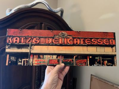 Katz&#39;s Delicatessen wood sign 18&quot;x6&quot;