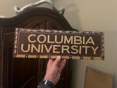Columbia University wood sign 18&quot;x6&quot;