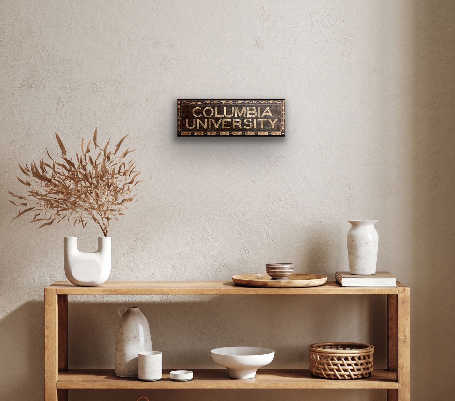 Columbia University wood sign 18&quot;x6&quot;