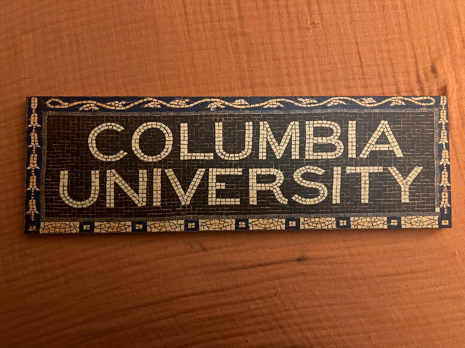 Columbia University wood sign 18&quot;x6&quot;