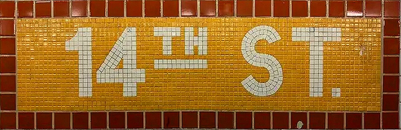 Union sq subway sign. 18&quot;x6&quot;