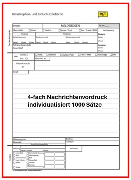 4-fach Nachrichtenvordruck individualisiert 1000 Sätze 4-fach Nachrichtenvordruck individualisiert 1000 Sätze