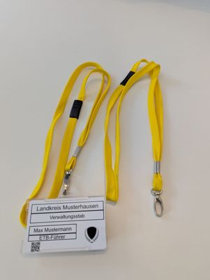 Tube Lanyards mit Safetyclip, Gelb