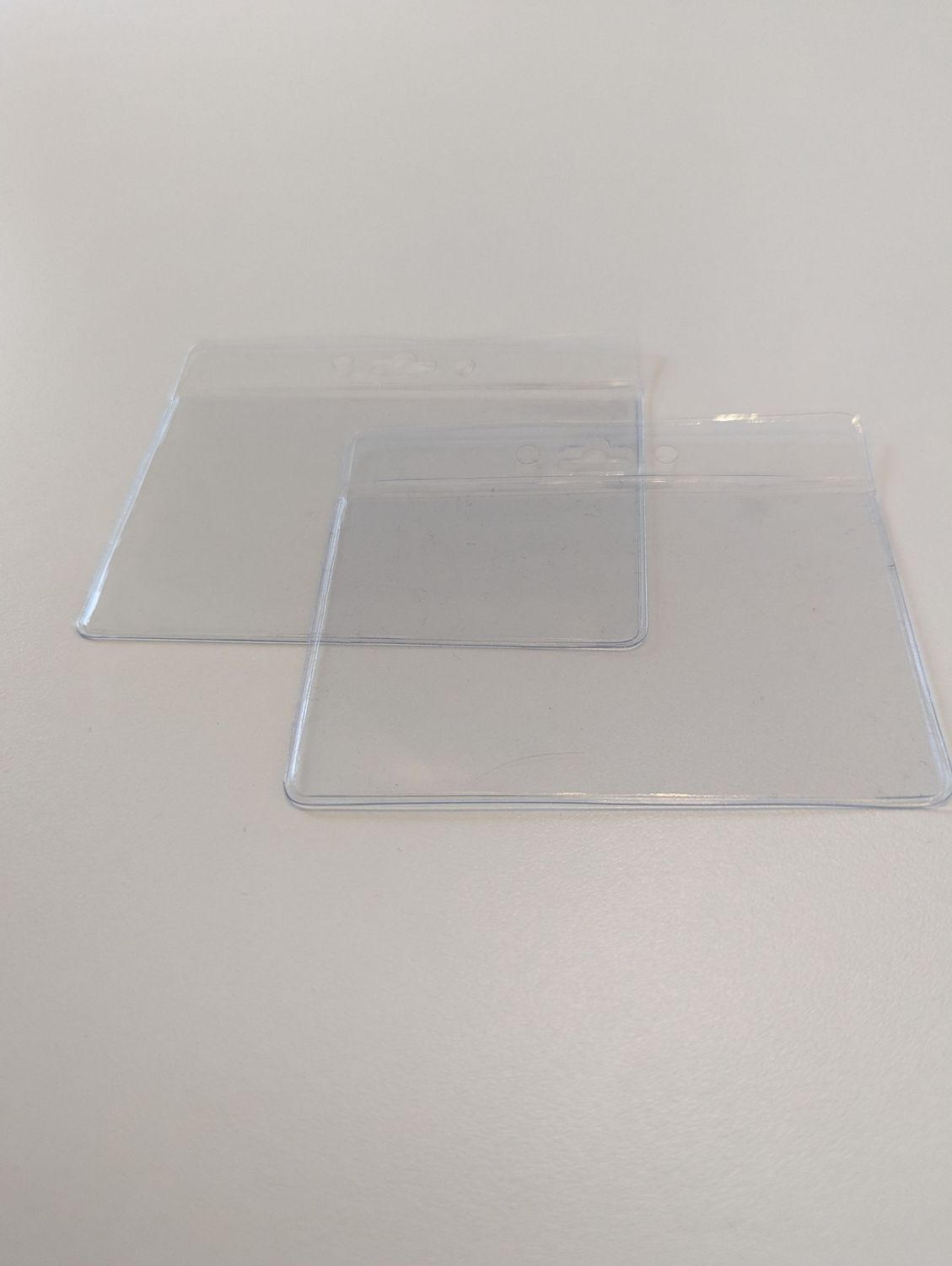Ausweishülle für Schlüsselbänder oder Lanyards - transparent