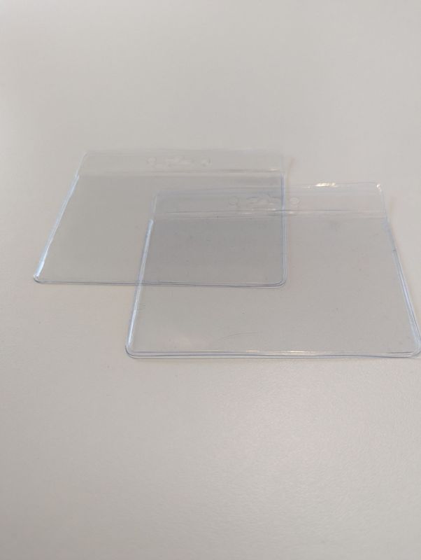 Ausweishülle für Schlüsselbänder oder Lanyards - transparent