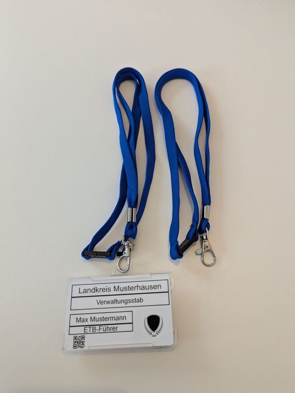 Tube Lanyards mit Safetyclip, Blau