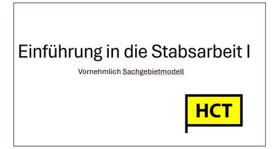 Grundmodul Grundmodul "Einführung in die Stabsarbeit I"