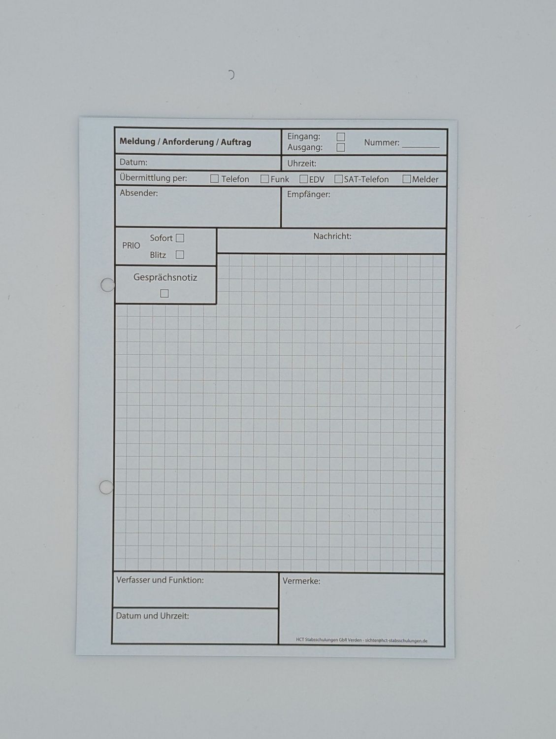 Meldevordruck 2-fach Typ Meldevordruck 2-fach Typ ""ELW"