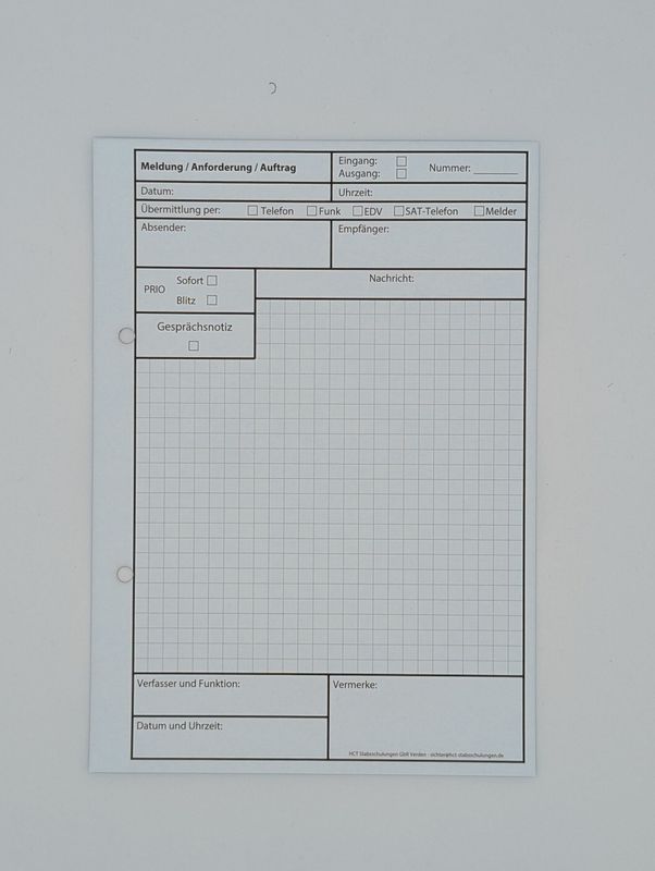 Meldevordruck 2-fach Typ Meldevordruck 2-fach Typ ""ELW"