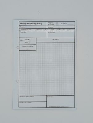 Meldevordruck 2-fach Typ  Meldevordruck 2-fach Typ ""ELW"