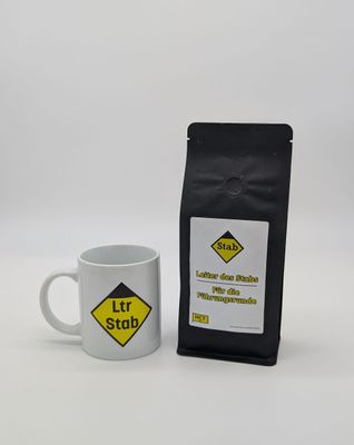 Bundle Keramiktasse + Kaffee Leiter Stab