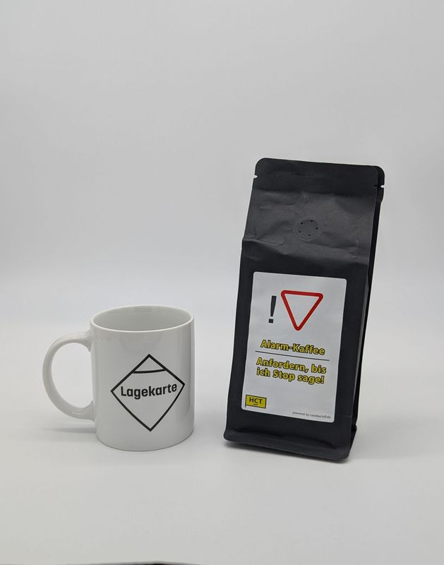 Bundle Keramiktasse + Kaffee Lagekarte/ Alarm Kaffee Bundle Keramiktasse + Kaffee Lagekarte/ Alarm Kaffee