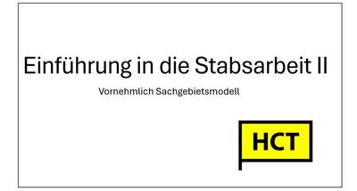 Grundmodul "Einführung in die Stabsarbeit II"