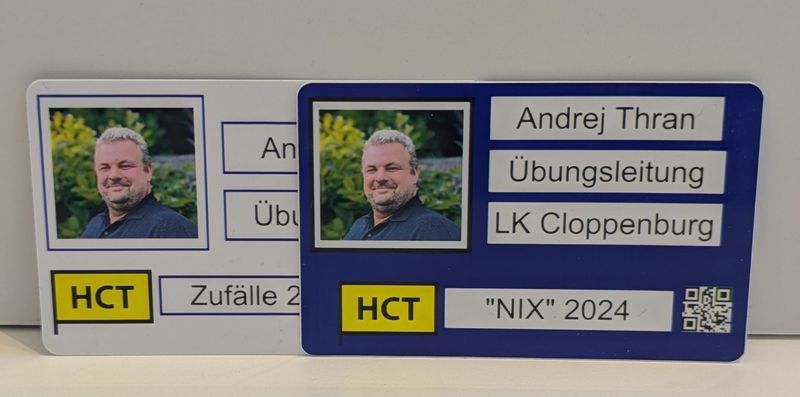 Plastikkarte einseitig farbig bedruckt