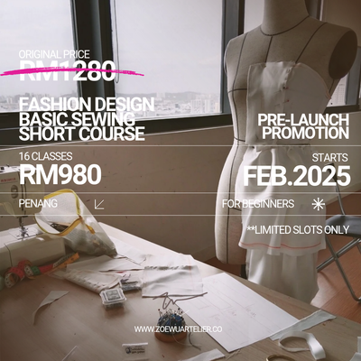 Penang - Fashion Design &amp; Basic Sewing Course for Beginners