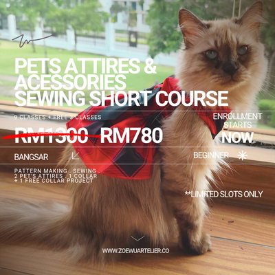 Bangsar - Pet&#39;s Attire Basic Sewing Course for Beginners