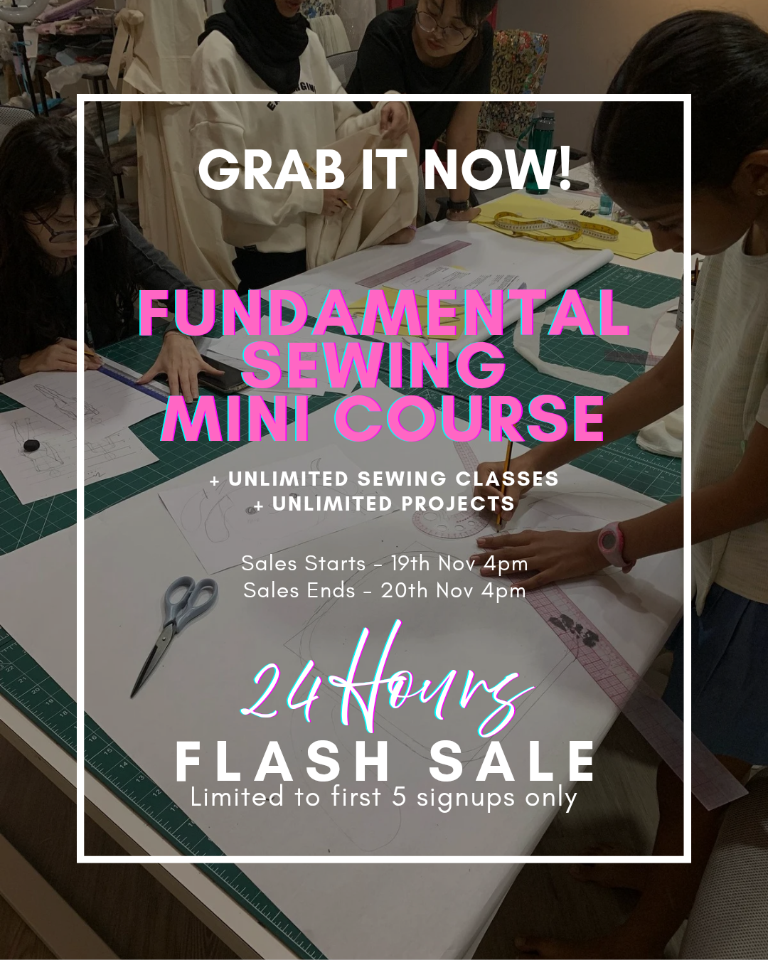 Penang - NEW Launch Flash Sales - Fundamental Sewing Mini Course