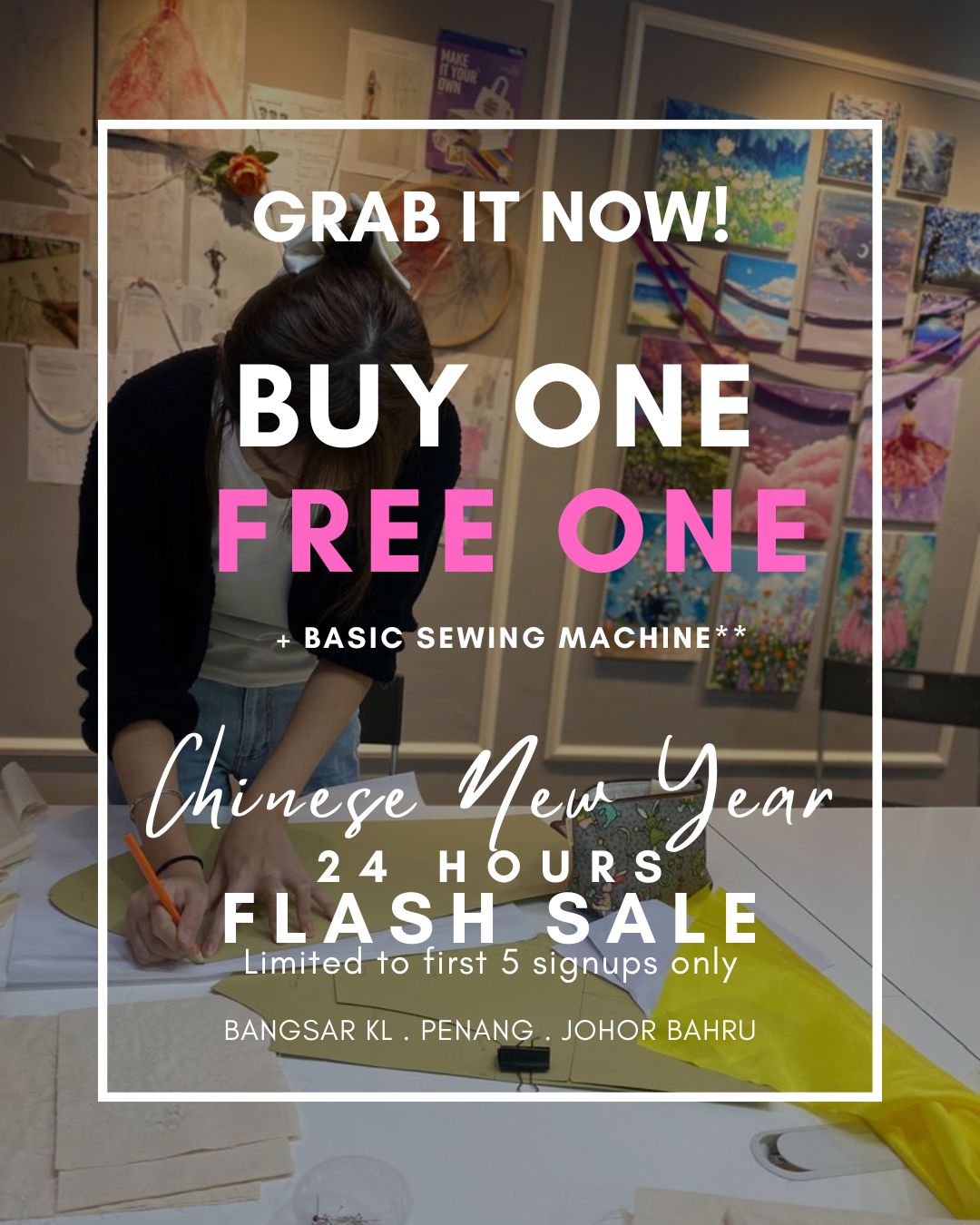 Johor Bahru - CNY FLASH SALES | Fashion Design &amp; Fundamental Sewing Course 