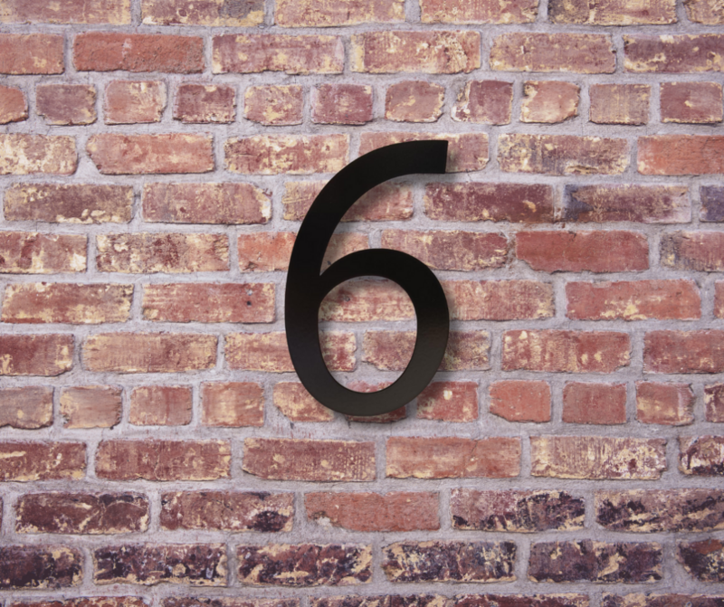 Huisnummer zwart 16