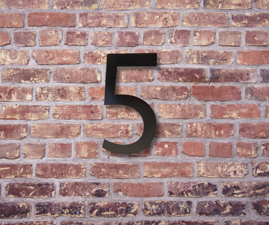 Huisnummer zwart 15