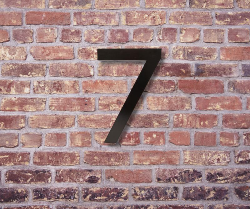 Huisnummer zwart 17