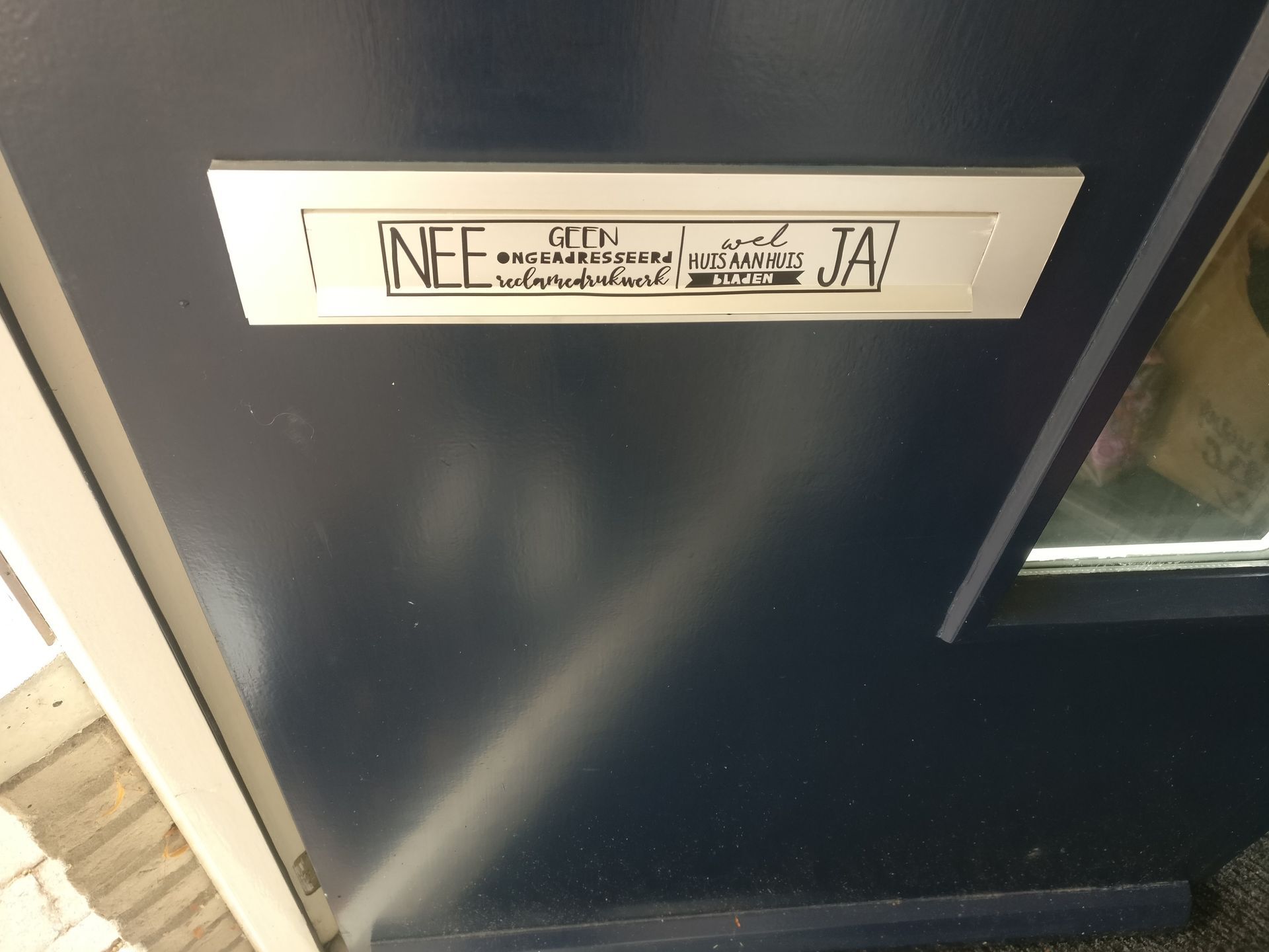 Brievenbus sticker NEE/JA