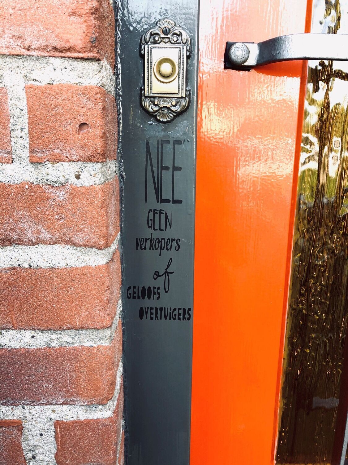 Brievenbus sticker 'geen verkopers' Brievenbus sticker 'geen verkopers'