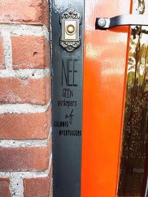 Brievenbus sticker 'geen verkopers'