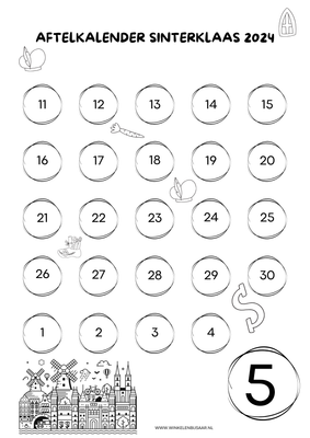 AFTELKALENDER SINTERKLAAS
