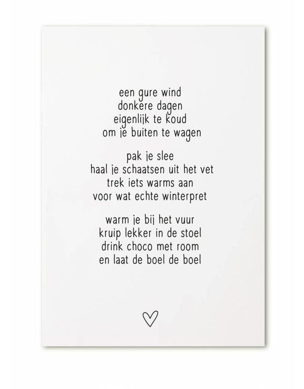 Kaart wit Een gure wind…