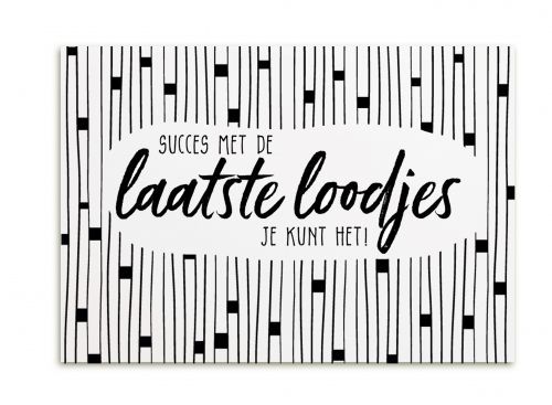 Kaart Succes met de laatste loodjes